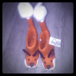 The CUTEST Little Fox Slippers - Handmade! NWT!